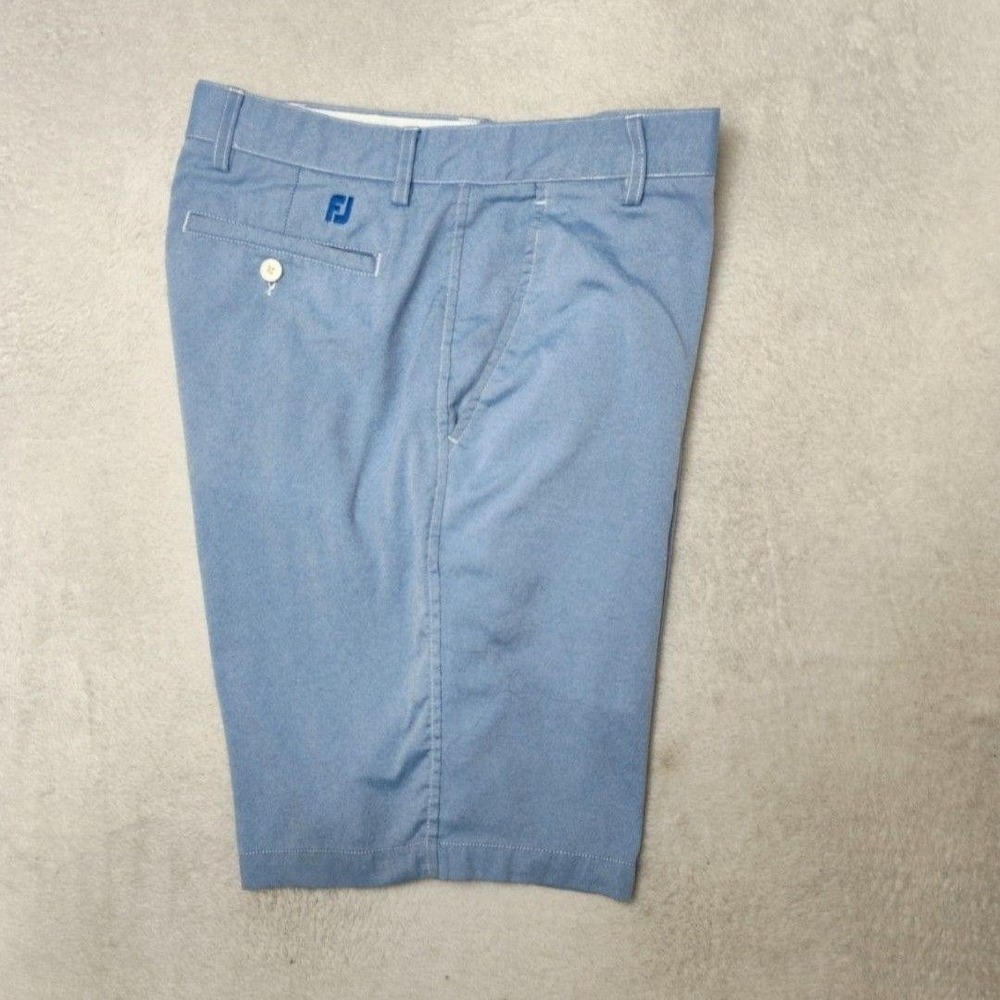 FootJoy Shorts Mens 32 Blue 10" Golf Chino Nylon Pockets Quick Dry Performance